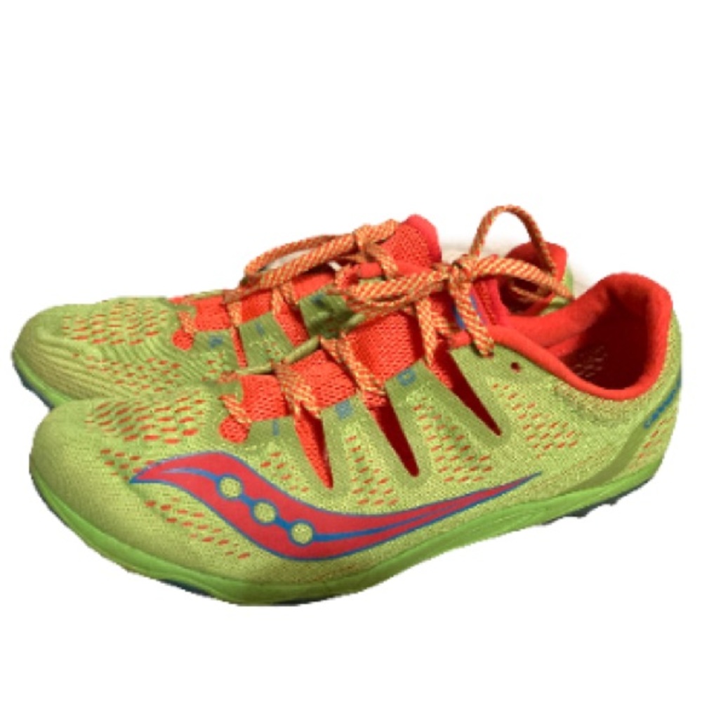 Saucony Racing Carrera XC3 S19039-1 Women’s Bright Green/Orange Shoes Size 10.5